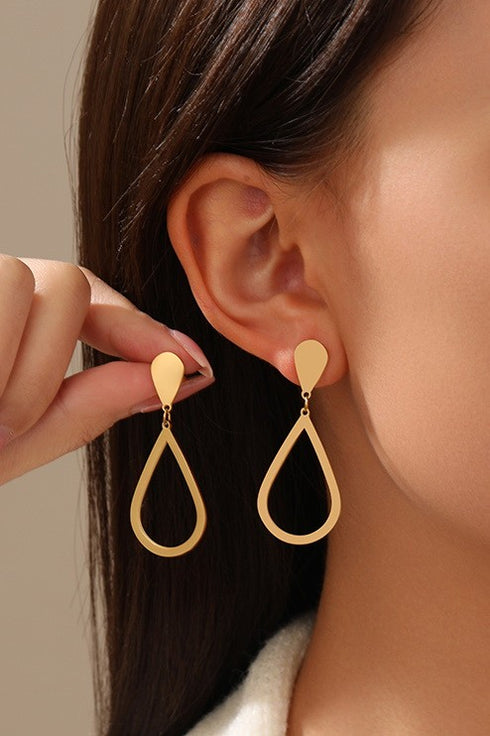 18K SS DROP EARRINGS